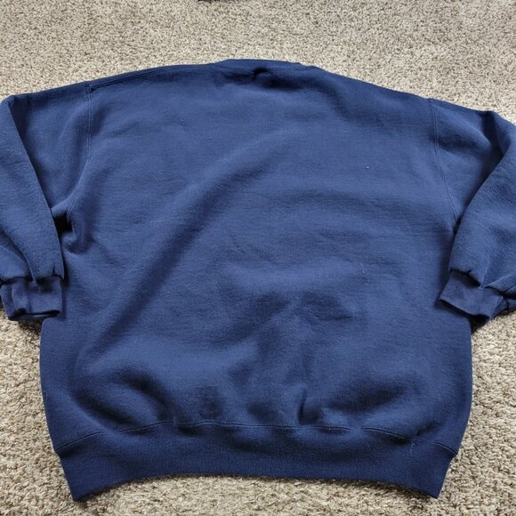 Vintage Russell Athletic Sweatshirt Adult 2XL Crewneck Blue Blank Made In USA - Picture 6 of 8